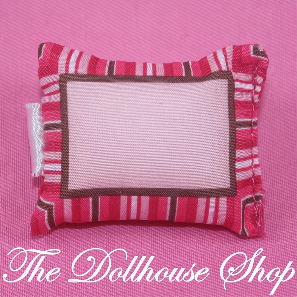 Fisher-Price Loving Family Dollhouse Pink Kids Bedroom Canopy Bed Pillow-The Dollhouse Shop