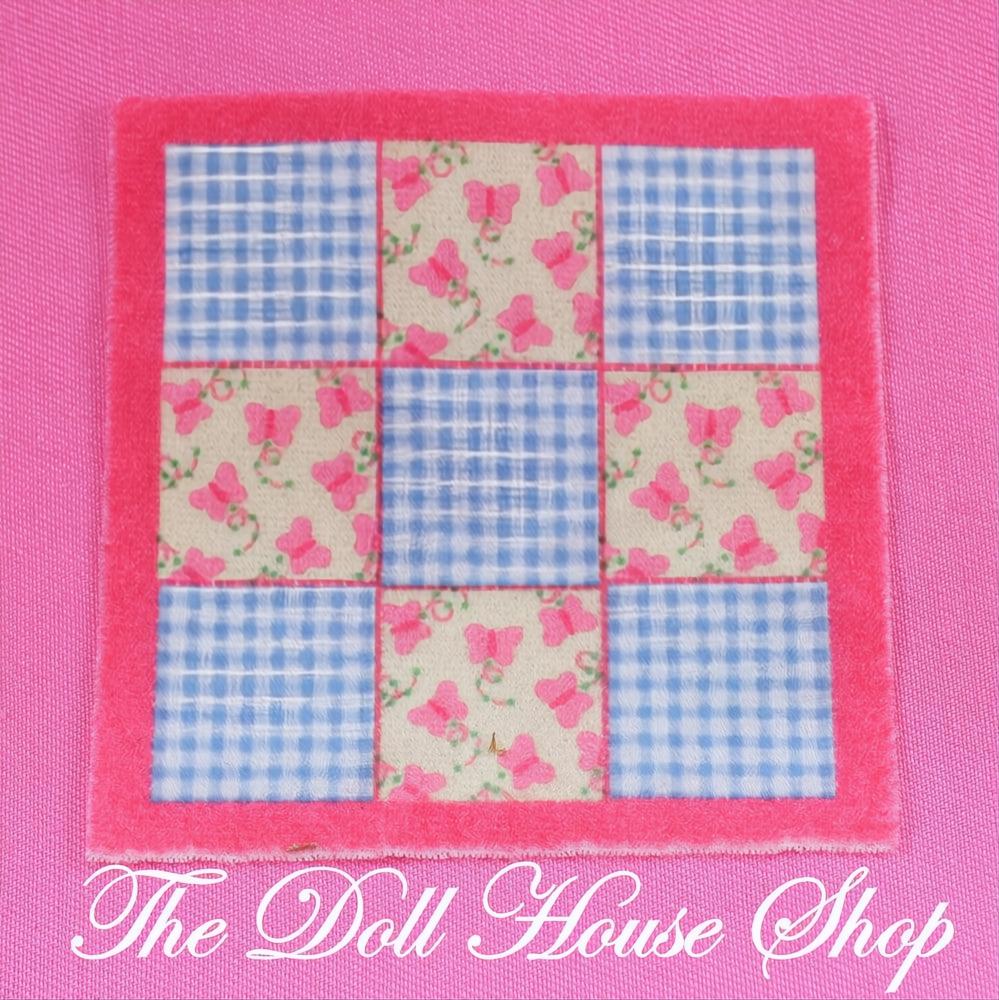 Fisher-Price Loving Family Dollhouse Pink Nursery Blanket picnic rug-The Dollhouse Shop
