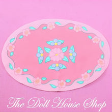 Fisher Price Loving Family Dollhouse Pink Oval Bedroom Doll Floor Rug Mat Carpet-The Dollhouse Shop