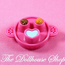 Fisher-Price Loving Family Dollhouse Pink Pet Dog Cat Food Water Bowl-The Dollhouse Shop