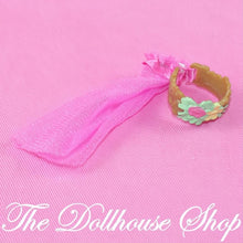 Fisher-Price Loving Family Dollhouse Pink Princess Flower Crown Tiara Veil-The Dollhouse Shop