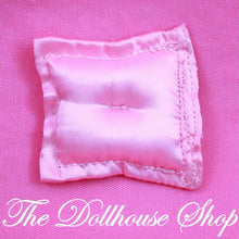 Fisher-Price Loving Family Dollhouse Pink Satin Throw Pillow Sofa Cushion-The Dollhouse Shop