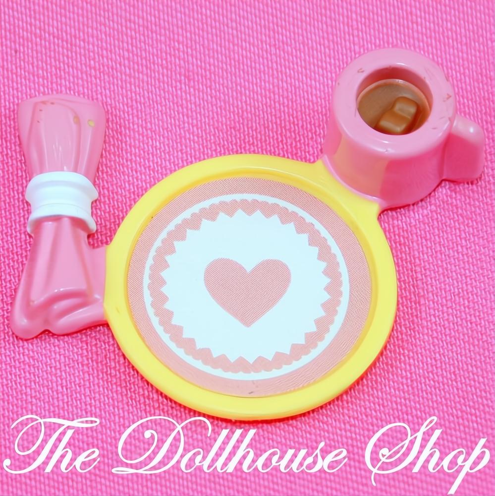 Fisher-Price Loving Family Dollhouse Pink Valentines Day Heart Food Plate-The Dollhouse Shop