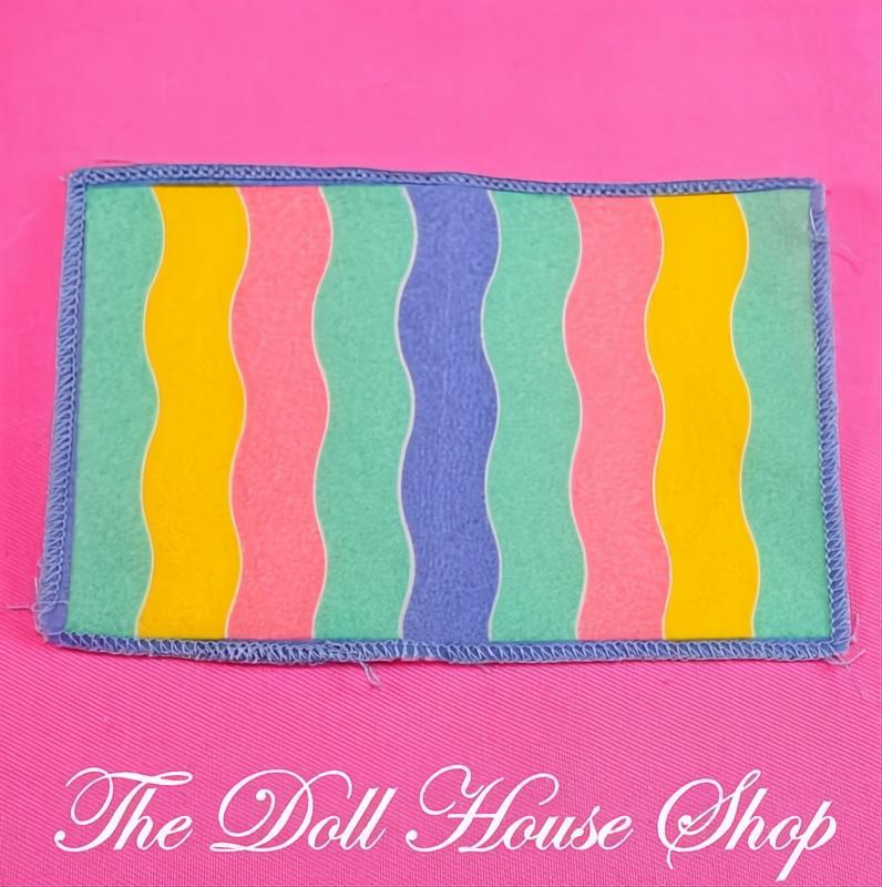 Fisher-Price Loving Family Dollhouse Playroom Wavy Colored Floor Rug-The Dollhouse Shop