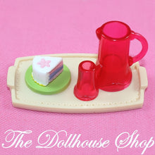 Fisher-Price Loving Family Dollhouse Pool Red Drinks Jug Cake Food Tray-The Dollhouse Shop