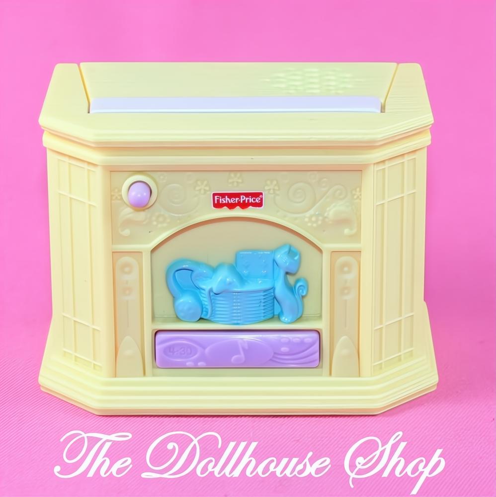 Fisher-Price Loving Family Dollhouse Pop Up Yellow TV Television Sounds-The Dollhouse Shop