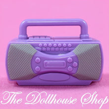 Fisher-Price Loving Family Dollhouse Purple Gray Radio Stereo Boom box-The Dollhouse Shop