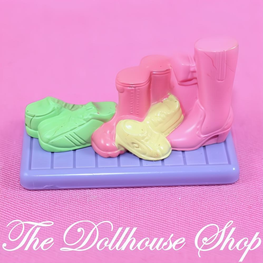 Fisher-Price Loving Family Dollhouse Purple Laundry Room Shoes Boots-The Dollhouse Shop