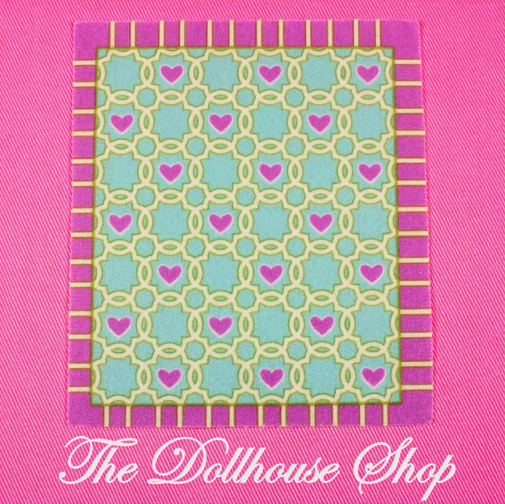 Fisher-Price Loving Family Dollhouse Purple Living Room Floor Rug-The Dollhouse Shop