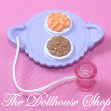 Fisher-Price Loving Family Dollhouse Purple Pretzels Snack Food Tray Drink-The Dollhouse Shop