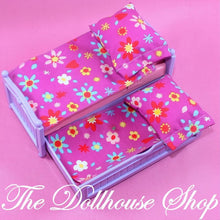 Fisher-Price Loving Family Dollhouse Purple Twin Trundle Bed Kids Bedroom-The Dollhouse Shop