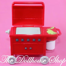 Fisher-Price Loving Family Dollhouse Red Barbecue BBQ Grill Barbeque-The Dollhouse Shop