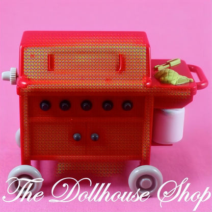 Fisher-Price Loving Family Dollhouse Red Barbecue BBQ Grill Barbeque-The Dollhouse Shop