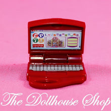 Fisher-Price Loving Family Dollhouse Red Computer Laptop Office Notebook-The Dollhouse Shop