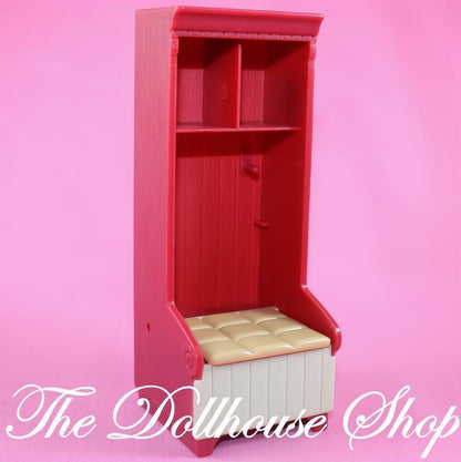 Fisher-Price Loving Family Dollhouse Red Laundry Storage Cabinet Mudroom-The Dollhouse Shop