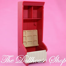 Fisher-Price Loving Family Dollhouse Red Laundry Storage Cabinet Mudroom-The Dollhouse Shop