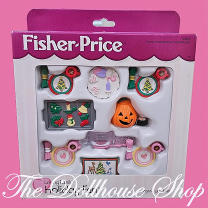 Fisher-Price Loving Family Dollhouse Seasonal Holiday Fun Set New-The Dollhouse Shop