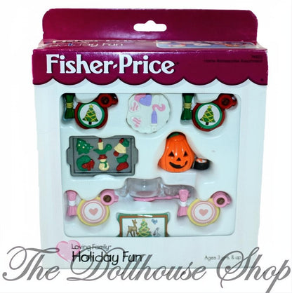 Fisher-Price Loving Family Dollhouse Seasonal Holiday Fun Set New-The Dollhouse Shop