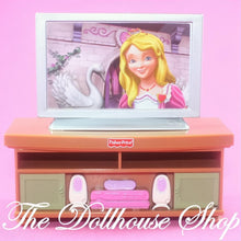 Fisher-Price Loving Family Dollhouse Silver Flatscreen TV Television-The Dollhouse Shop