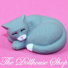 Fisher-Price Loving Family Dollhouse Sleeping Gray Pet Kitten Cat Kitty Animal-The Dollhouse Shop