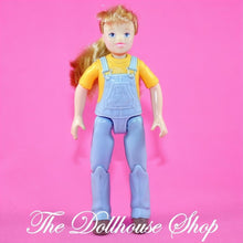 Fisher-Price Loving Family Dollhouse Teen Girl Sister Camper Blue Overalls-The Dollhouse Shop