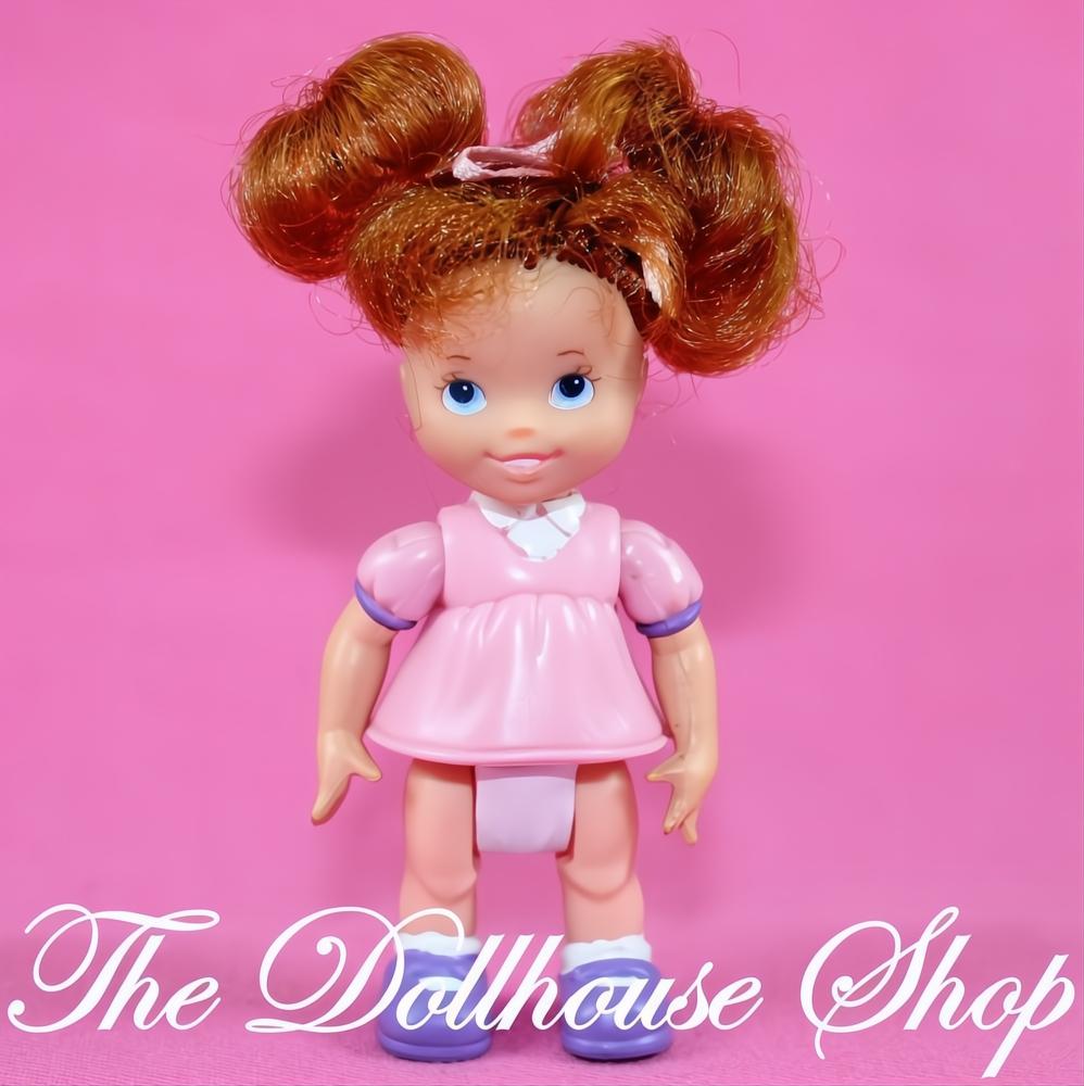 Fisher-Price Loving Family Dollhouse Toddler Girl Auburn Hair Pigtails Pink Top-The Dollhouse Shop