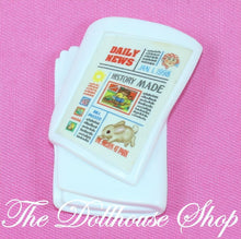Fisher-Price Loving Family Dollhouse White Newspaper Breakfast in Bed-The Dollhouse Shop