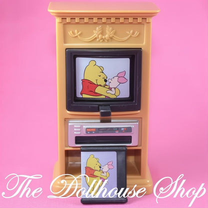 Fisher-Price Loving Family Dollhouse Winnie Pooh Flip TV Television 3 Videos-The Dollhouse Shop