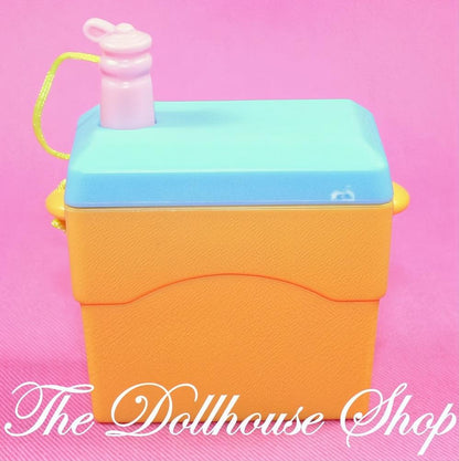 Fisher-Price Loving Family Dollhouse Yellow Drinks Cooler Ice Chest Picnic Food-The Dollhouse Shop