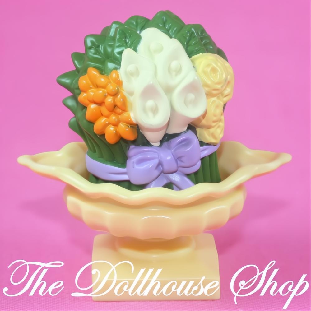Fisher-Price Loving Family Dollhouse Yellow Potted Plant Flowers Vase-The Dollhouse Shop