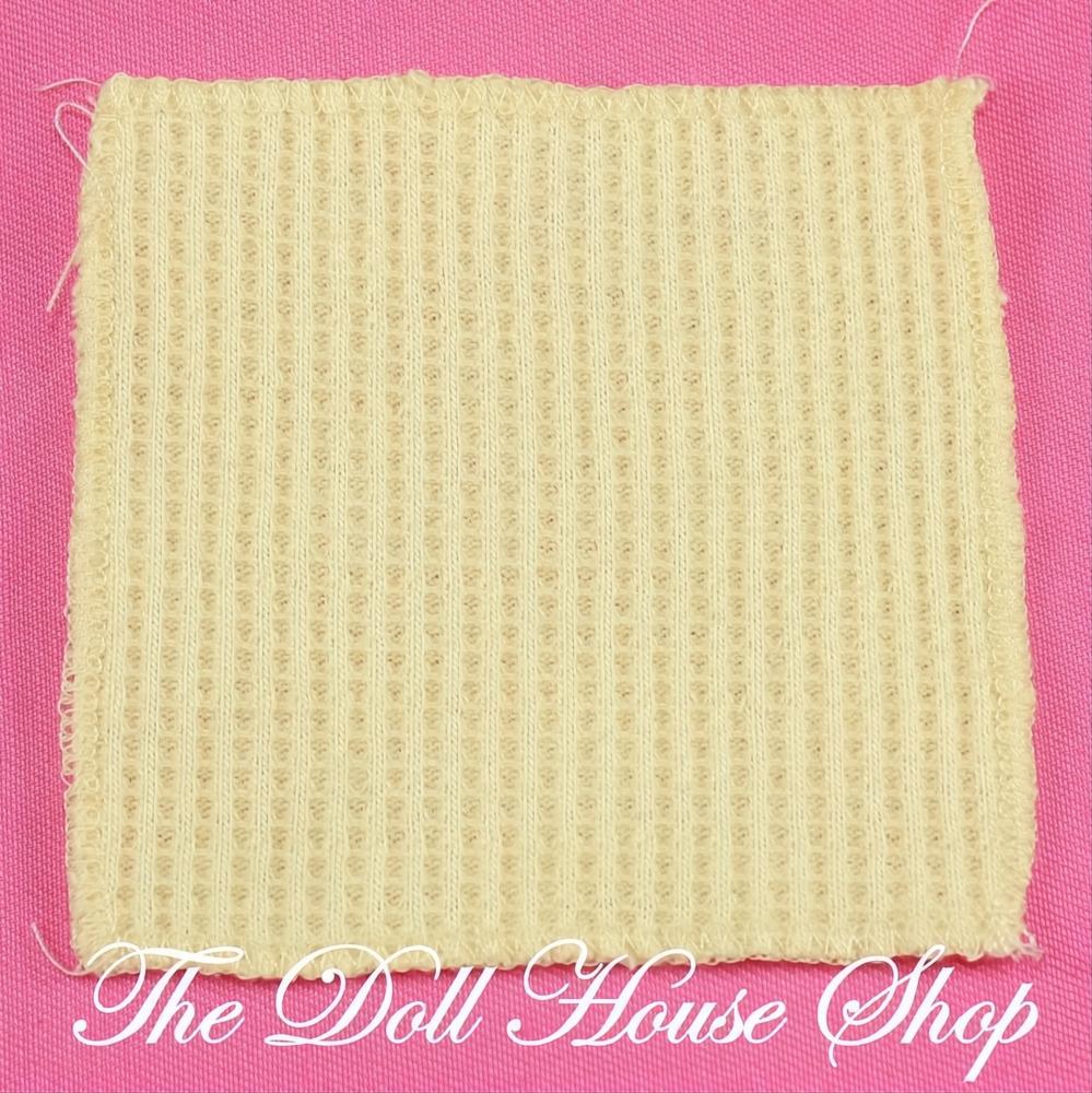 Fisher Price Loving Family Dollhouse Yellow Waffle Baby Crib Blanket Nursery-The Dollhouse Shop