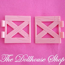 Fisher Price Loving Family Dream Dollhouse 2 Pink Horse Pony Stable Gates Fences-The Dollhouse Shop