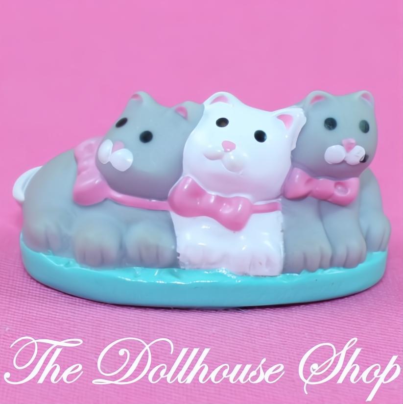 Fisher-Price Loving Family Dream Dollhouse 3 Gray Pet Kittens Cats-The Dollhouse Shop