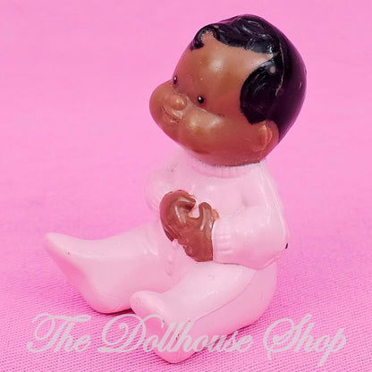 Fisher Price Loving Family Dream Dollhouse African American Pink Baby Doll-The Dollhouse Shop