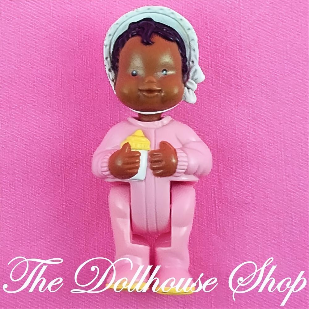 Fisher-Price Loving Family Dream Dollhouse African American Pink Baby Girl-The Dollhouse Shop