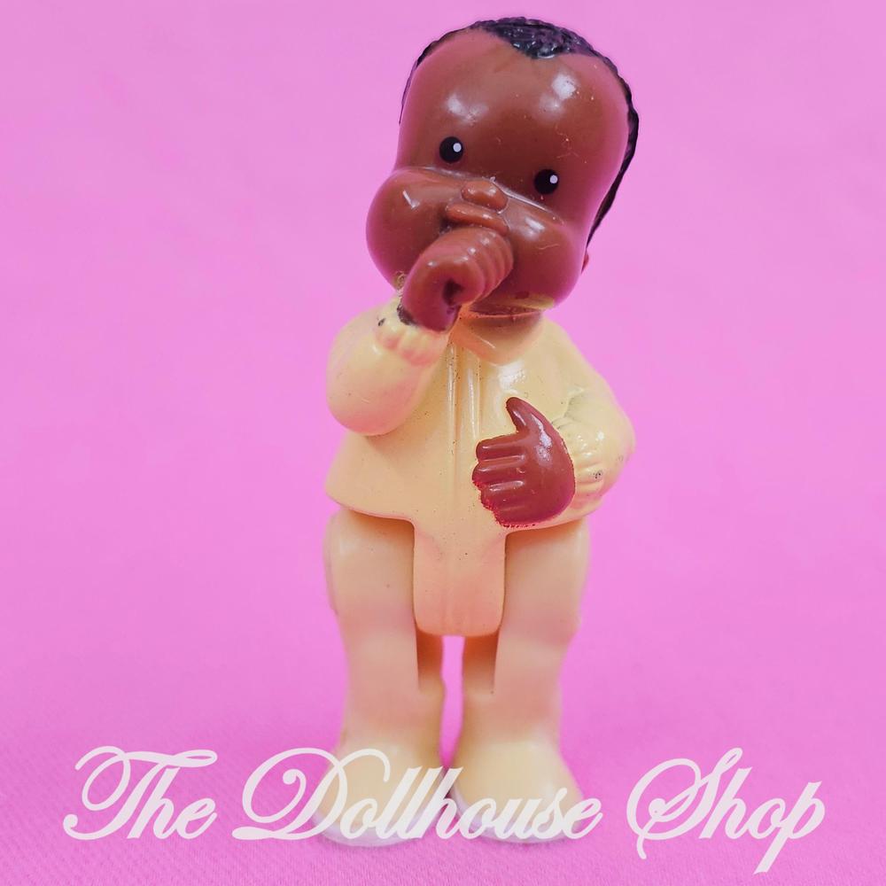Fisher-Price Loving Family Dream Dollhouse African American Yellow Baby Boy-The Dollhouse Shop