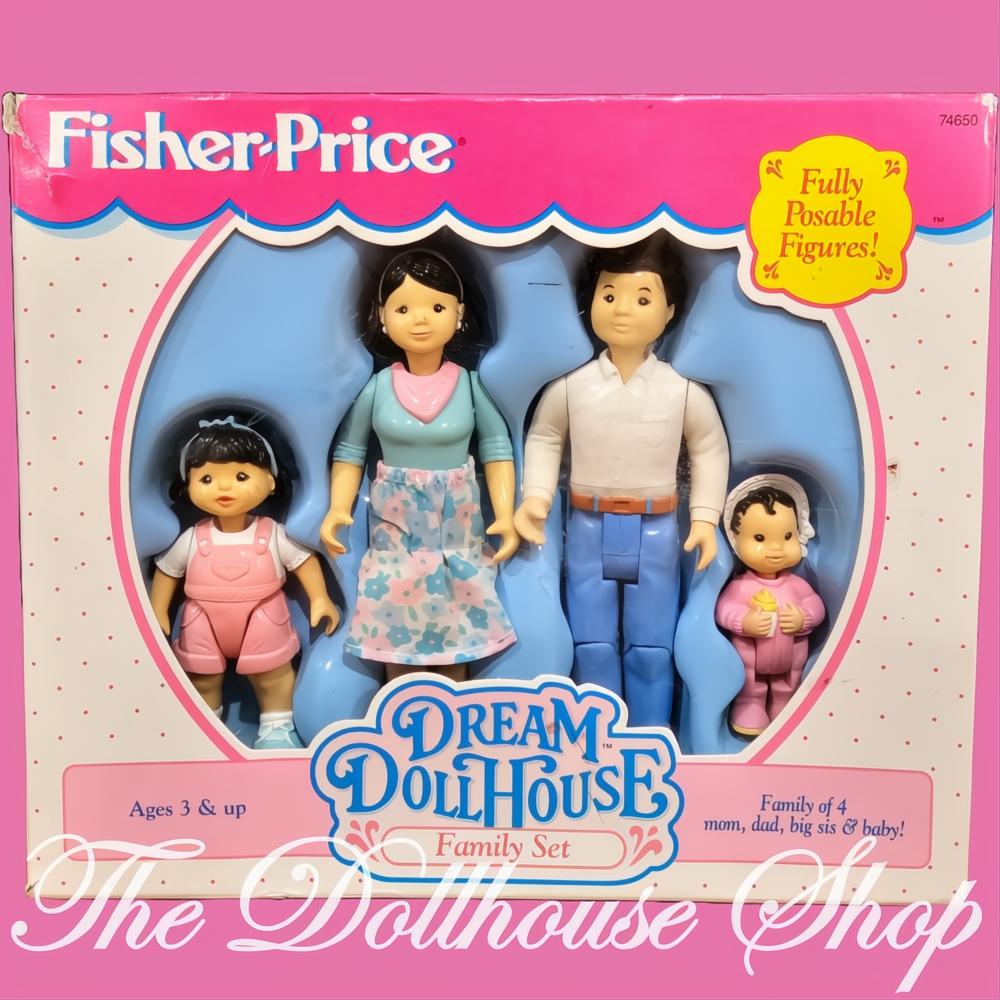 Fisher Price Loving Family Dream Dollhouse Asian Family Mom Dad Girl Baby dolls-The Dollhouse Shop