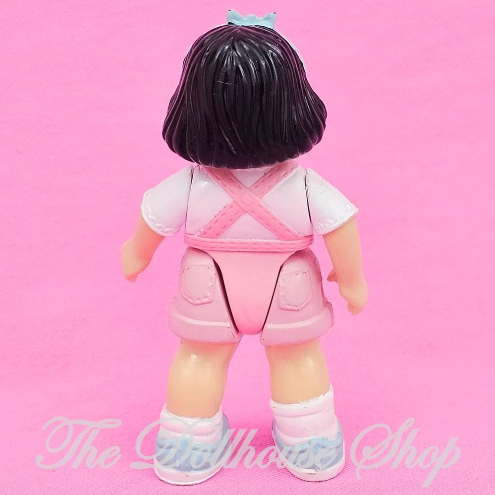 Fisher Price Loving Family Dream Dollhouse Asian Girl Doll Pink Overalls-The Dollhouse Shop