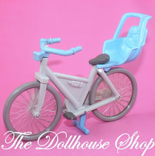 Fisher-Price Loving Family Dream Dollhouse Bicycle Bike Blue Baby Boy Doll Seat-The Dollhouse Shop