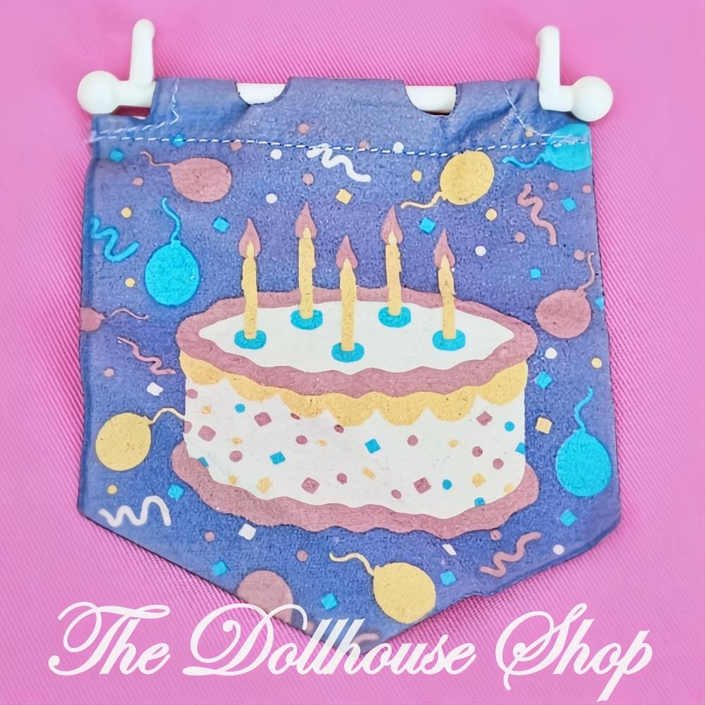 Fisher-Price Loving Family Dream Dollhouse Birthday Party Cake Flag-The Dollhouse Shop