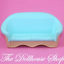Fisher Price Loving Family Dream Dollhouse Blue Aqua Sofa Seat-The Dollhouse Shop