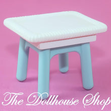 Fisher-Price Loving Family Dream Dollhouse Blue Coffee End Side Table-The Dollhouse Shop
