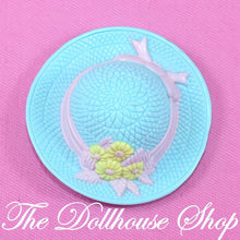 Fisher-Price Loving Family Dream Dollhouse Blue Flowers Pink Bow Hat-The Dollhouse Shop