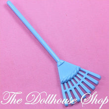 Fisher-Price Loving Family Dream Dollhouse Blue Garden Rake Seasonal-The Dollhouse Shop