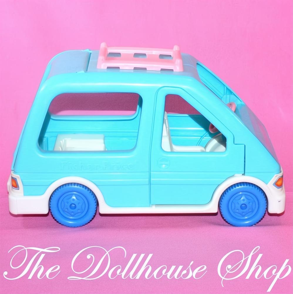 Fisher-price Loving Family Dream Dollhouse Blue Minivan Van SUV Car-The Dollhouse Shop
