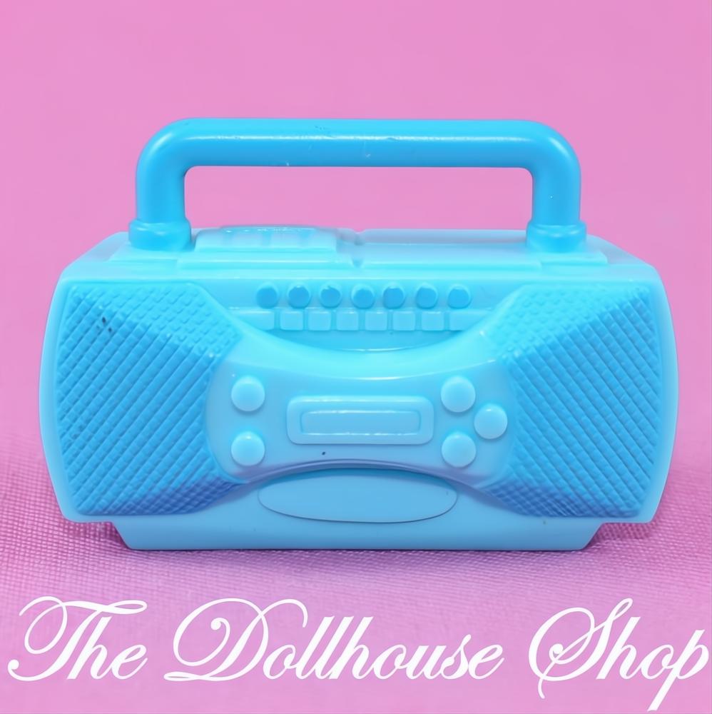 Fisher-Price Loving Family Dream Dollhouse Blue Radio Stereo Boombox-The Dollhouse Shop
