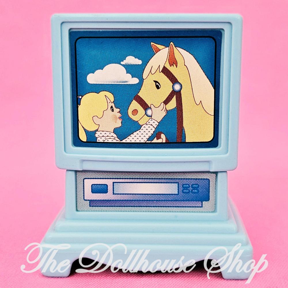 Fisher-Price Loving Family Dream Dollhouse Blue TV Television-The Dollhouse Shop