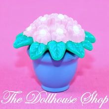 Fisher Price Loving Family Dream Dollhouse Blue Vase Pot Flowers Potted Plant-The Dollhouse Shop