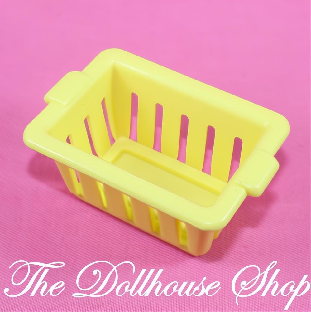 Fisher-Price Loving Family Dream Dollhouse Dolls Yellow Laundry Basket-The Dollhouse Shop