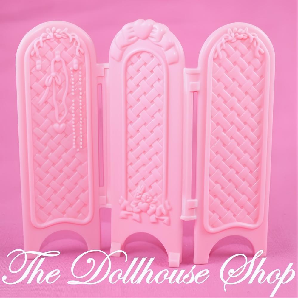 Fisher-Price Loving Family Dream Dollhouse Dress Shop Pink Room Divider Screen-The Dollhouse Shop